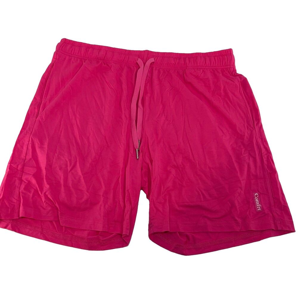 Comfrt Adult Unisex Cloud Lounge Shorts Hot Pink Size XL Drawstring New